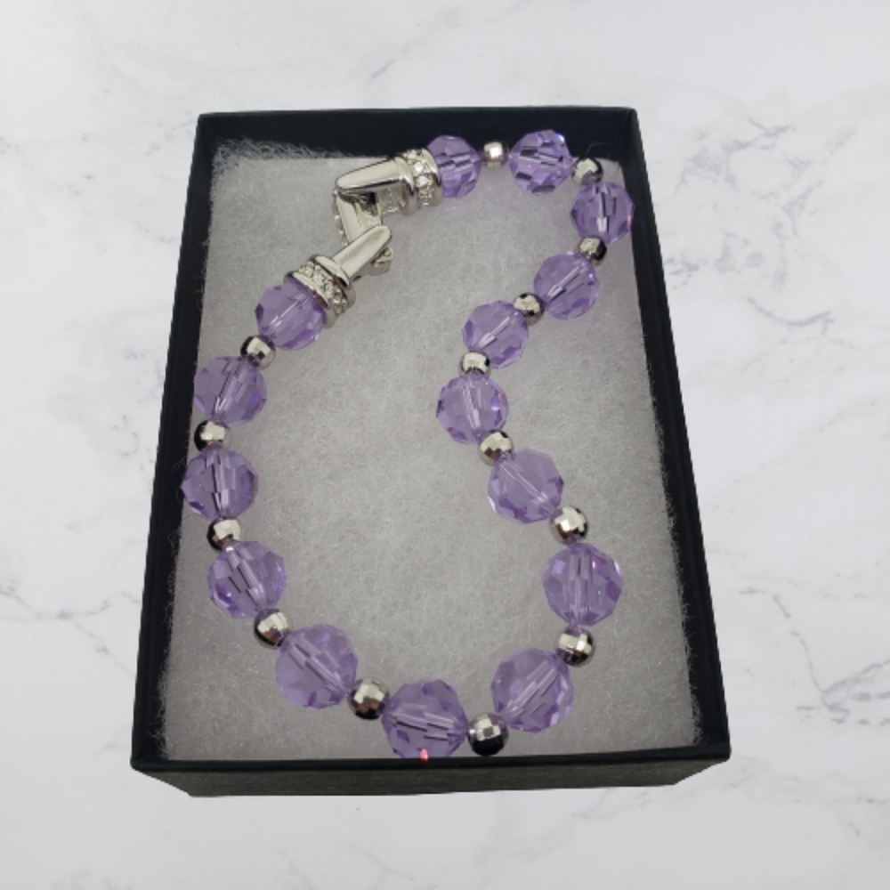 Swarovski Amethyst Crystal Bracelet